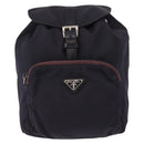 PRADA Backpack Nylon Purple Silver Auth 149780-13