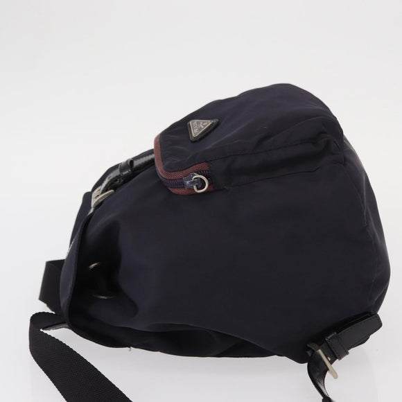 PRADA Backpack Nylon Purple Silver Auth 149780