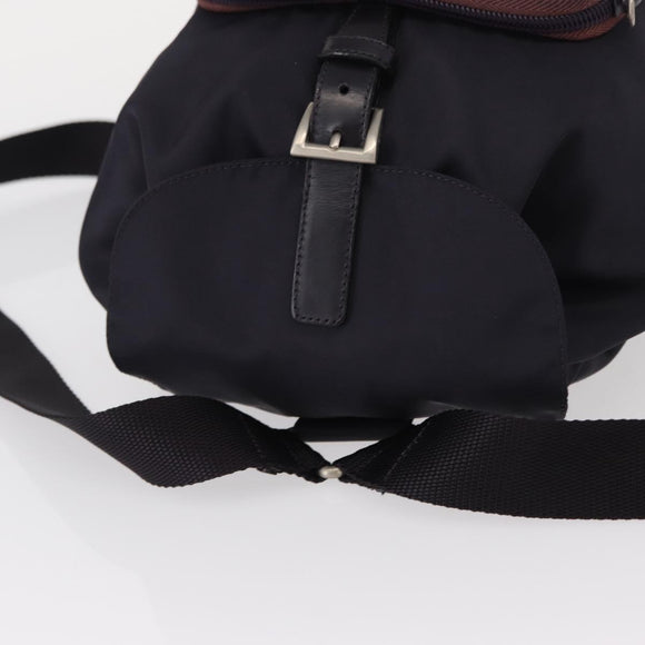 PRADA Backpack Nylon Purple Silver Auth 149780