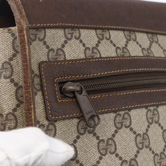 GUCCI GG Supreme Documents case Briefcase PVC Beige 017 123 0022 Auth 149784