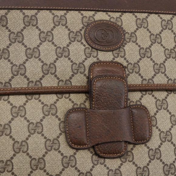 GUCCI GG Supreme Documents case Briefcase PVC Beige 017 123 0022 Auth 149784