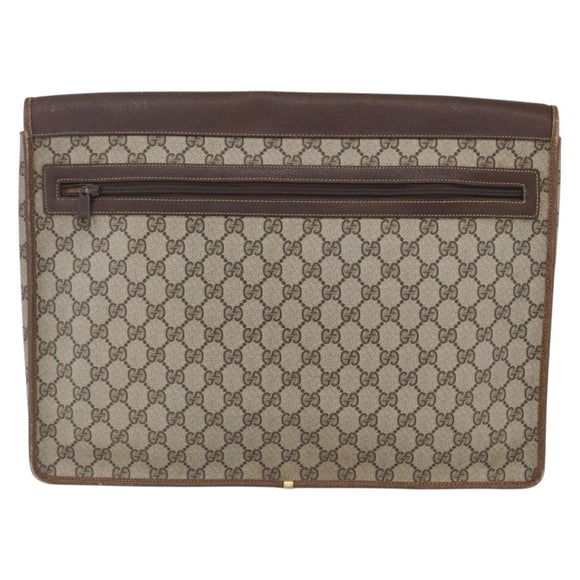 GUCCI GG Supreme Documents case Briefcase PVC Beige 017 123 0022 Auth 149784