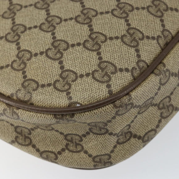 GUCCI GG Supreme Web Sherry Line Clutch Bag PVC Beige Red 89 01 034 Auth 149786