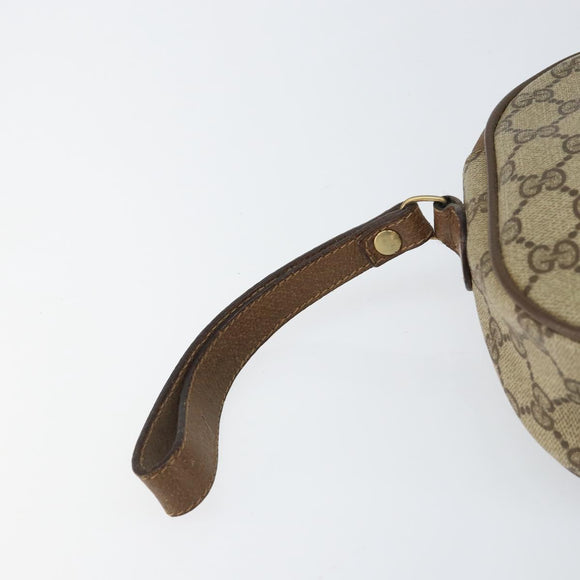 GUCCI GG Supreme Web Sherry Line Clutch Bag PVC Beige Red 89 01 034 Auth 149786