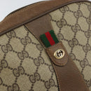 GUCCI GG Supreme Web Sherry Line Clutch Bag PVC Beige Red 89 01 034 Auth 149786-17