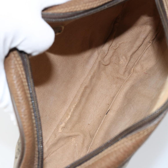 GUCCI GG Supreme Web Sherry Line Clutch Bag PVC Beige Red 89 01 034 Auth 149786