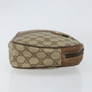 GUCCI GG Supreme Web Sherry Line Clutch Bag PVC Beige Red 89 01 034 Auth 149786-3