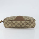 GUCCI GG Supreme Web Sherry Line Clutch Bag PVC Beige Red 89 01 034 Auth 149786-6