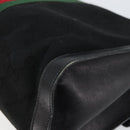 GUCCI GG Canvas Web Sherry Line Clutch Bag Black Red 5 004 3657 30 Auth 149787-15