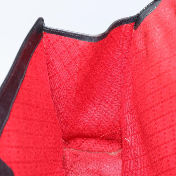 GUCCI GG Canvas Web Sherry Line Clutch Bag Black Red 5 004 3657 30 Auth 149787