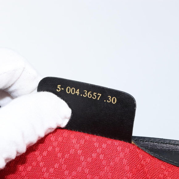 GUCCI GG Canvas Web Sherry Line Clutch Bag Black Red 5 004 3657 30 Auth 149787