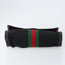 GUCCI GG Canvas Web Sherry Line Clutch Bag Black Red 5 004 3657 30 Auth 149787-6
