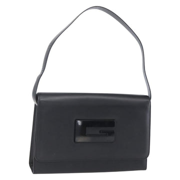 GUCCI Shoulder Bag Enamel Black Silver 001 3064 Auth 149788