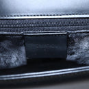 GUCCI Shoulder Bag Enamel Black Silver 001 3064 Auth 149788-17