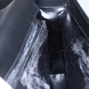 GUCCI Shoulder Bag Enamel Black Silver 001 3064 Auth 149788-19