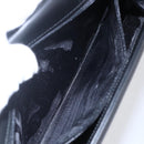 GUCCI Shoulder Bag Enamel Black Silver 001 3064 Auth 149788-11