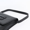 GUCCI Shoulder Bag Enamel Black Silver 001 3064 Auth 149788-8