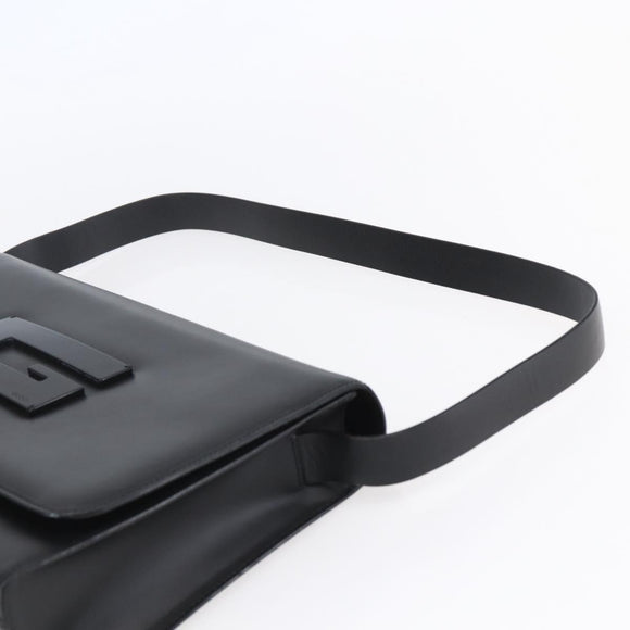 GUCCI Shoulder Bag Enamel Black Silver 001 3064 Auth 149788