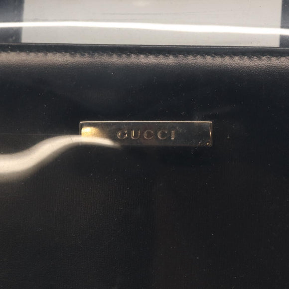 GUCCI Hand Bag Vinyl Outlet Black 000 2058 0548 5 Auth 149790