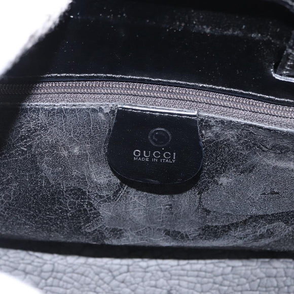 GUCCI Hand Bag Vinyl Outlet Black 000 2058 0548 5 Auth 149790