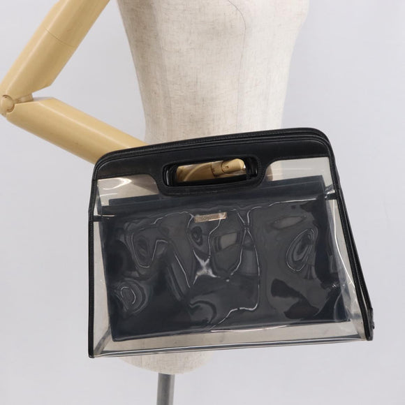 GUCCI Hand Bag Vinyl Outlet Black 000 2058 0548 5 Auth 149790