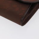 GUCCI Chain Shoulder Bag Nylon Brown Gold Auth 149791-14