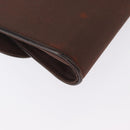 GUCCI Chain Shoulder Bag Nylon Brown Gold Auth 149791-15