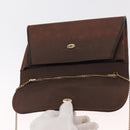 GUCCI Chain Shoulder Bag Nylon Brown Gold Auth 149791-10
