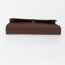 GUCCI Chain Shoulder Bag Nylon Brown Gold Auth 149791-5