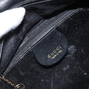 GUCCI Bamboo Hand Bag Leather Black Gold 000 3444 0575 Auth 149792-18