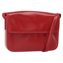 LOEWE Shoulder Bag Leather Red Gold Auth 149793-1