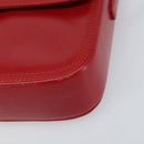 LOEWE Shoulder Bag Leather Red Gold Auth 149793-9