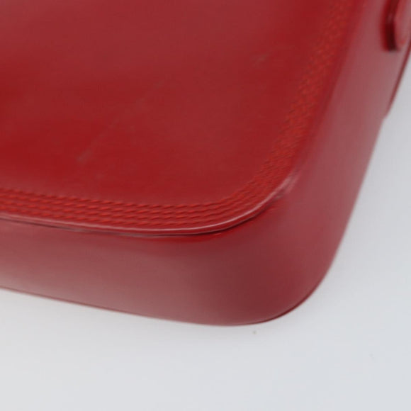 LOEWE Shoulder Bag Leather Red Gold Auth 149793