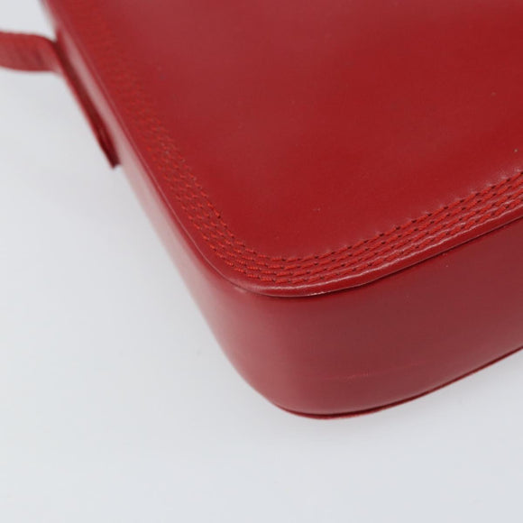 LOEWE Shoulder Bag Leather Red Gold Auth 149793