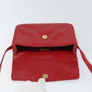LOEWE Shoulder Bag Leather Red Gold Auth 149793-10