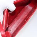 LOEWE Shoulder Bag Leather Red Gold Auth 149793-12