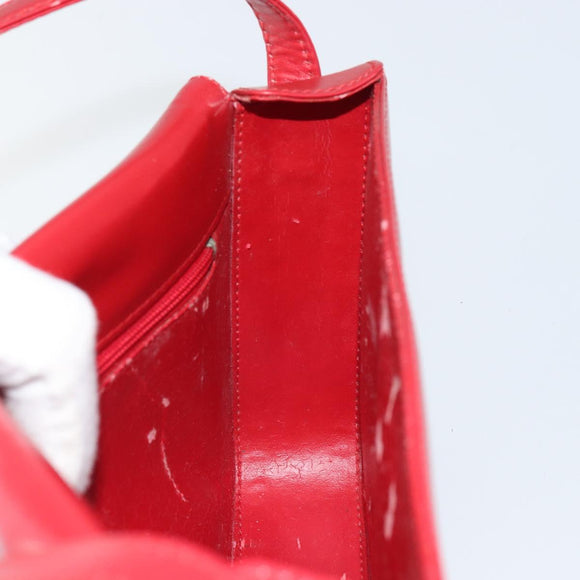 LOEWE Shoulder Bag Leather Red Gold Auth 149793