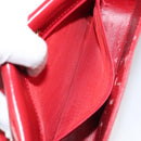 LOEWE Shoulder Bag Leather Red Gold Auth 149793-20