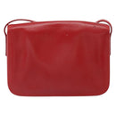 LOEWE Shoulder Bag Leather Red Gold Auth 149793-2