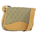 GUCCI GG Canvas Shoulder Bag Khaki Gold Auth 149794-1