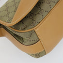 GUCCI GG Canvas Shoulder Bag Khaki Gold Auth 149794-11