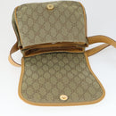 GUCCI GG Canvas Shoulder Bag Khaki Gold Auth 149794-14