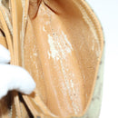 GUCCI GG Canvas Shoulder Bag Khaki Gold Auth 149794-15