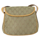 GUCCI GG Canvas Shoulder Bag Khaki Gold Auth 149794-3