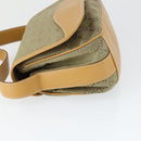 GUCCI GG Canvas Shoulder Bag Khaki Gold Auth 149794-5