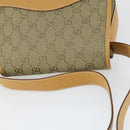 GUCCI GG Canvas Shoulder Bag Khaki Gold Auth 149794-6