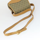 GUCCI GG Canvas Shoulder Bag Khaki Gold Auth 149794-7