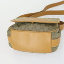 GUCCI GG Canvas Shoulder Bag Khaki Gold Auth 149794-9
