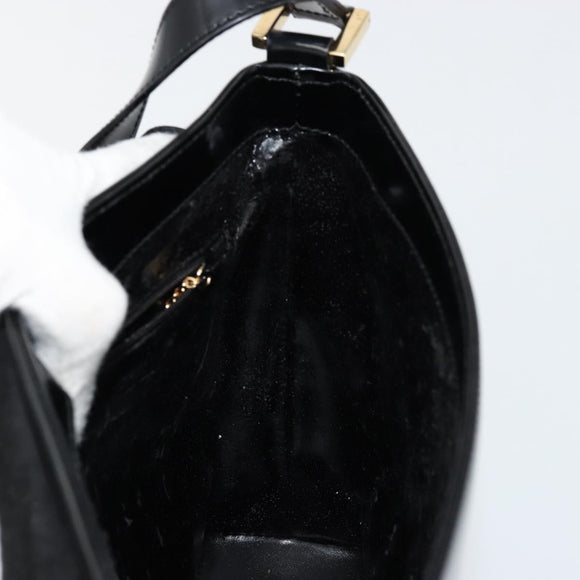 GUCCI Shoulder Bag Patent leather Black Gold 001 2113 1792 Auth 149795