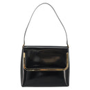 GUCCI Shoulder Bag Patent leather Black Gold 001 2113 1792 Auth 149795-2